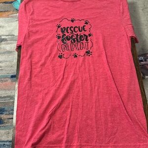 Red medium hand crafted vinyl tshirt